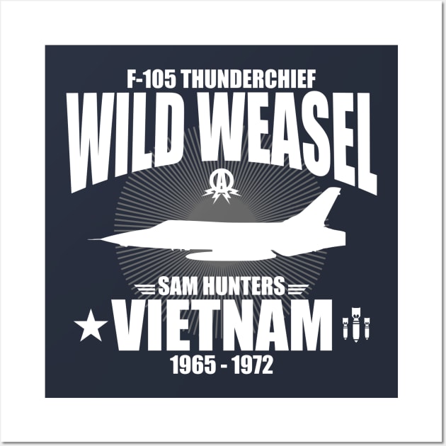 F-105 Thunderchief Wild Weasel Wall Art by TCP